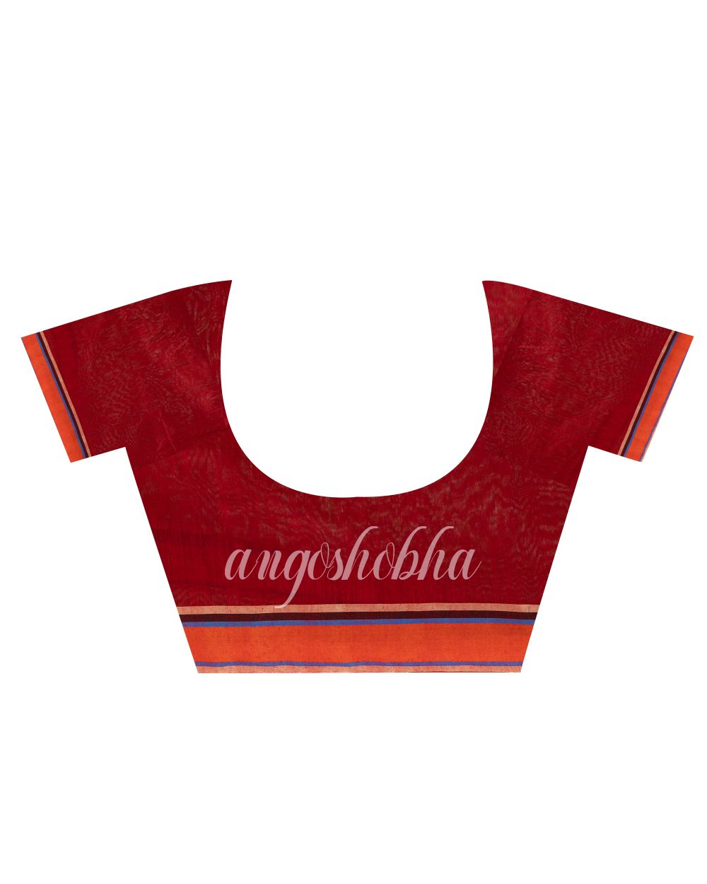 Cotton Blend Tan Handloom Saree angoshobha