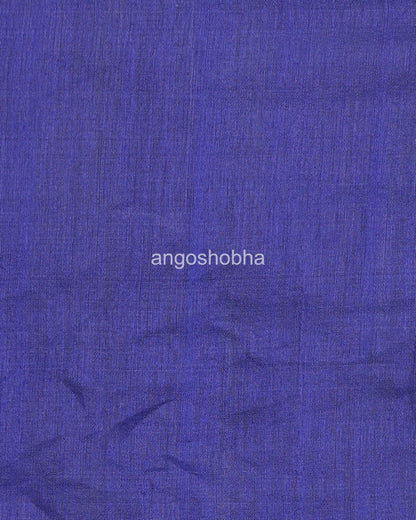 Dark Blue Handloom Cotton Blend Saree angoshobha