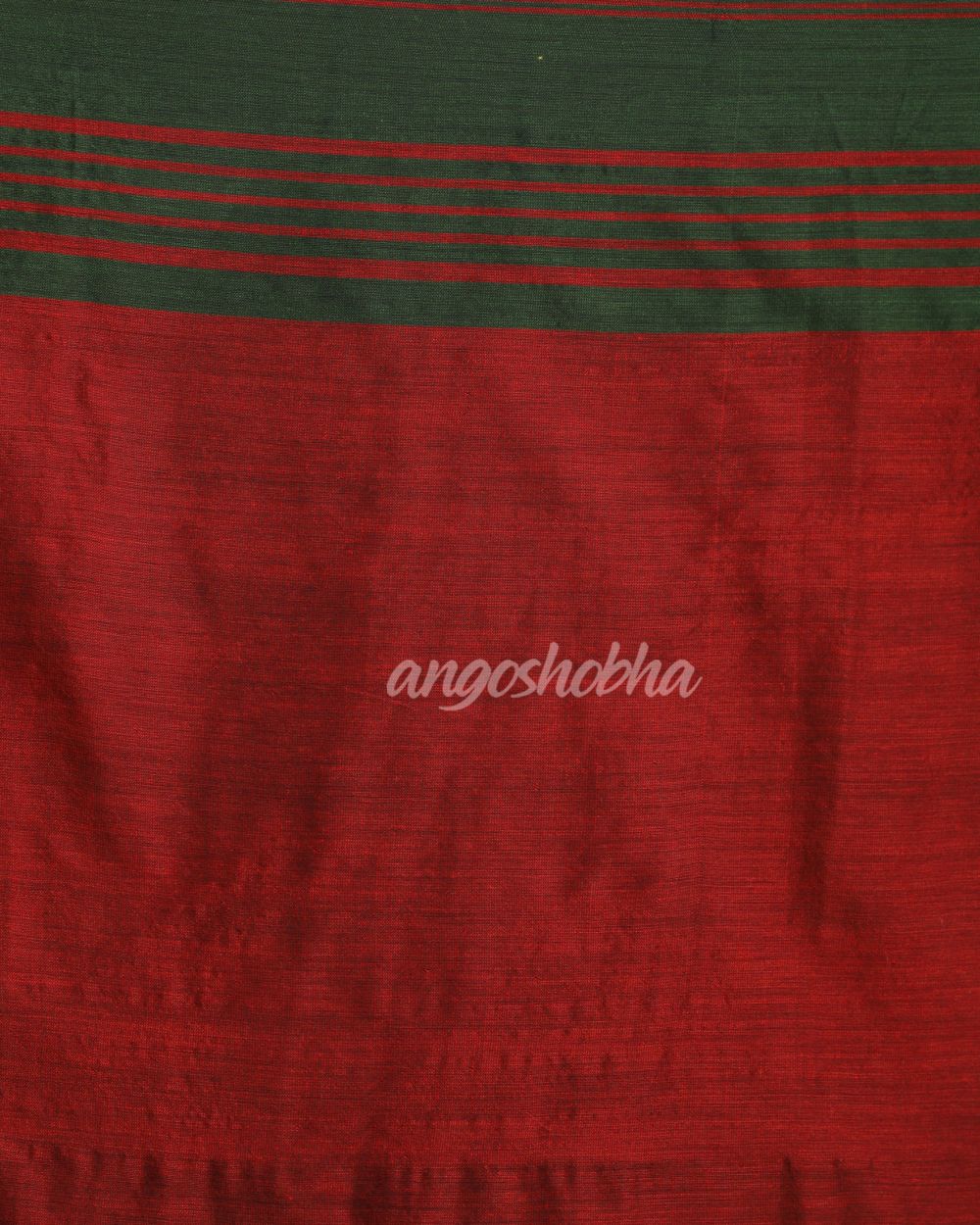 Dark Green Handloom Cotton Tangail Saree angoshobha