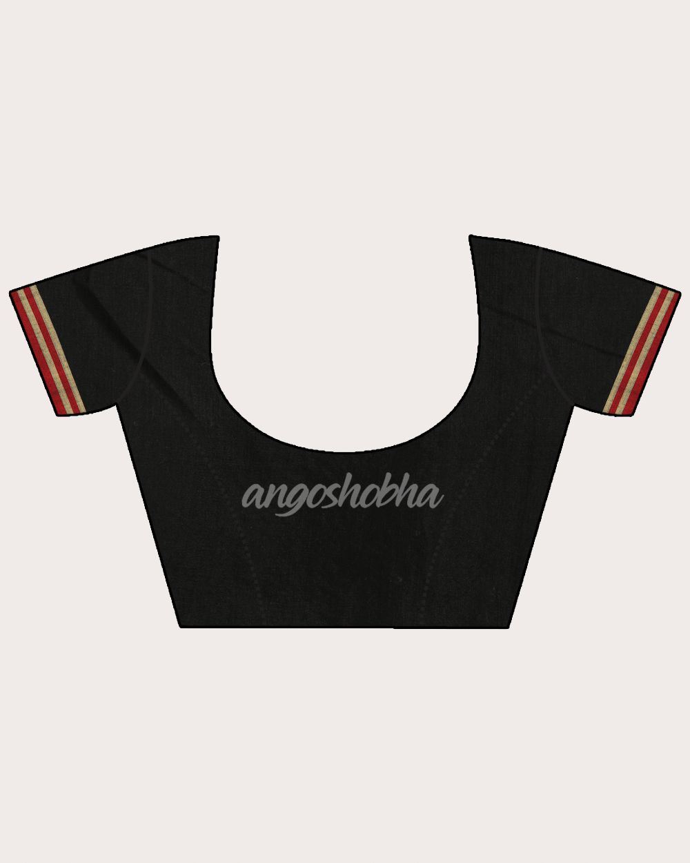 Dark Yellow Cotton Blend Handloom Jamdani Saree angoshobha