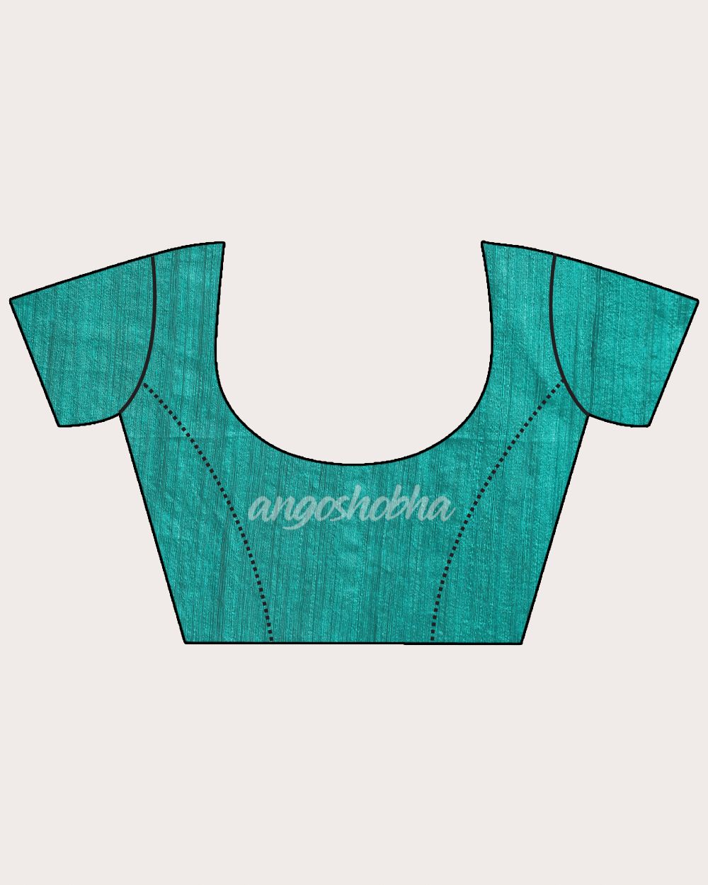 Deep Cyan Matka Silk Handloom Traditional Jamdani Saree angoshobha