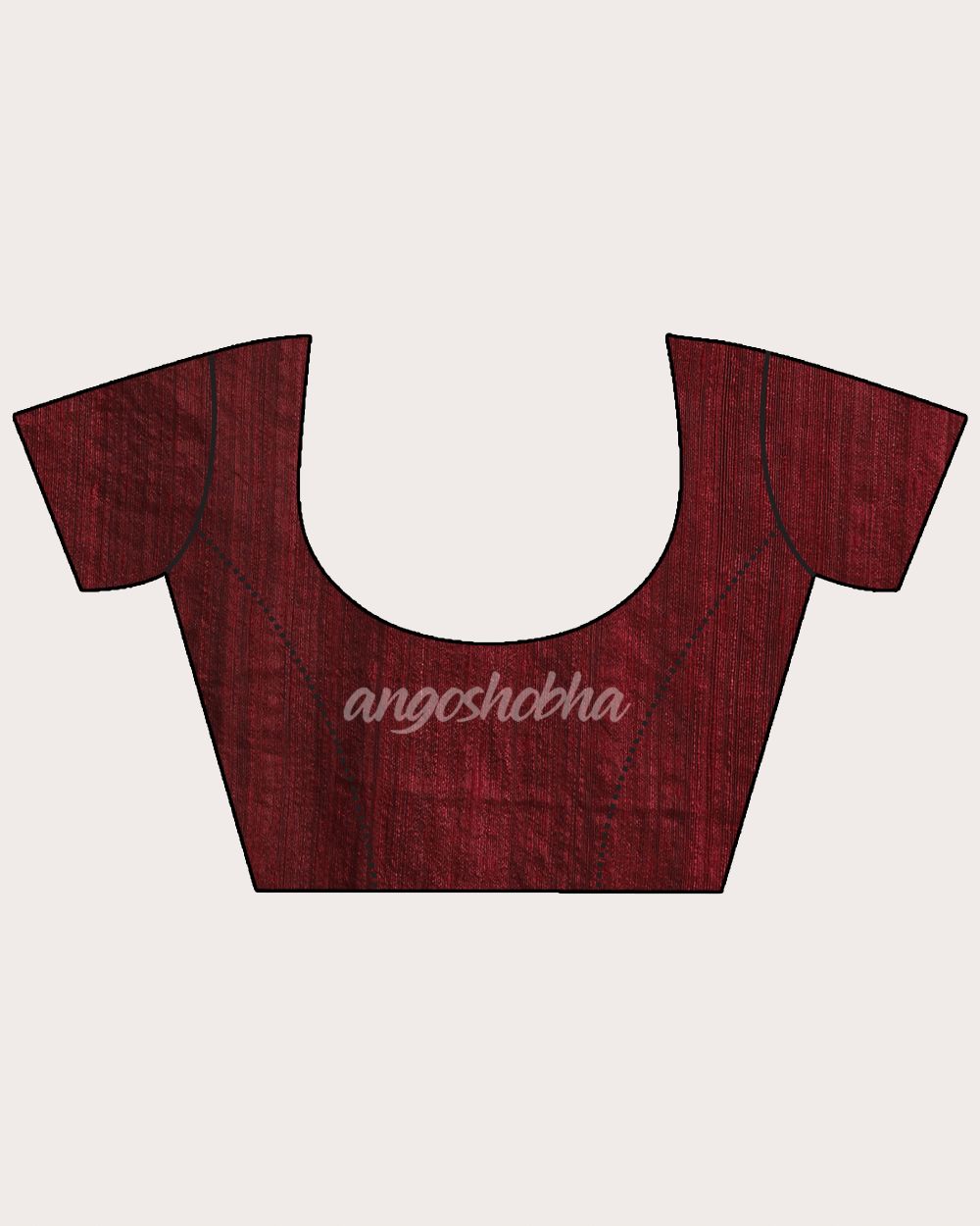 Deep Maroon Matka Silk Handloom Traditional Sequin Jamdani Saree angoshobha