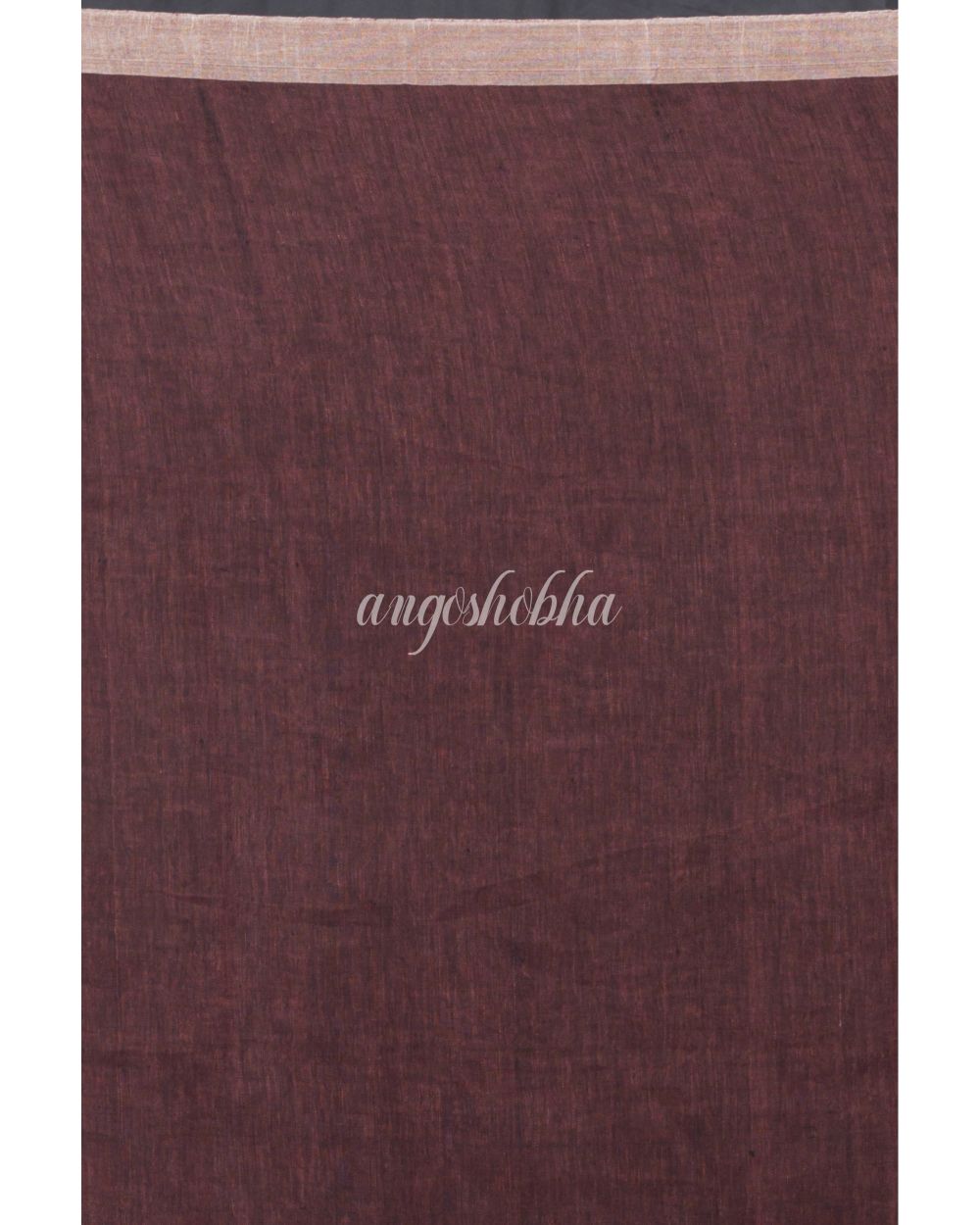 Dim Grey Handloom Linen Saree angoshobha