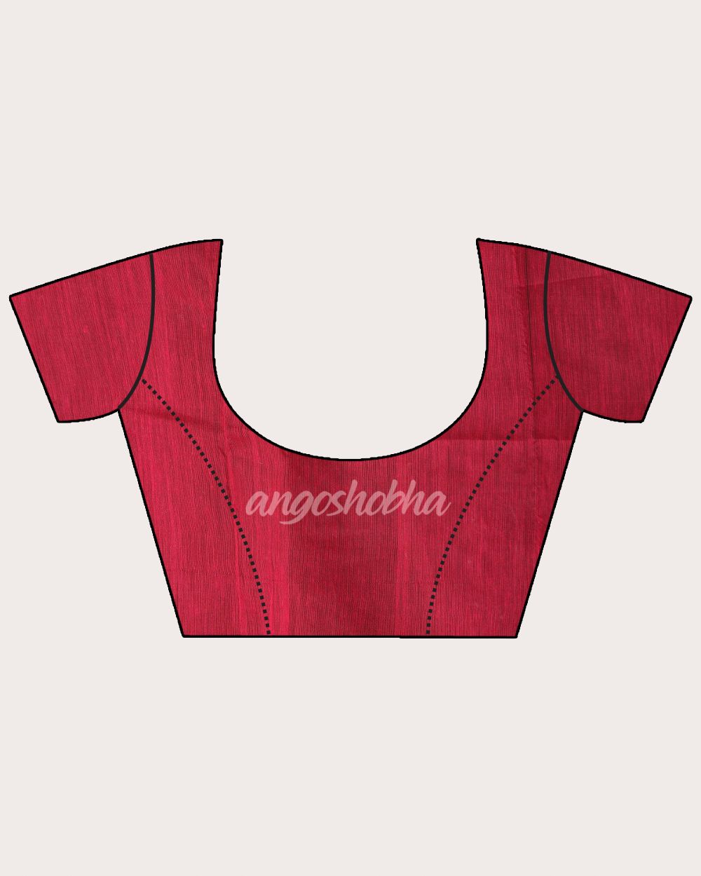 Fuchsia Black Cotton Blend Handloom Tie Dye Jamdani Saree angoshobha