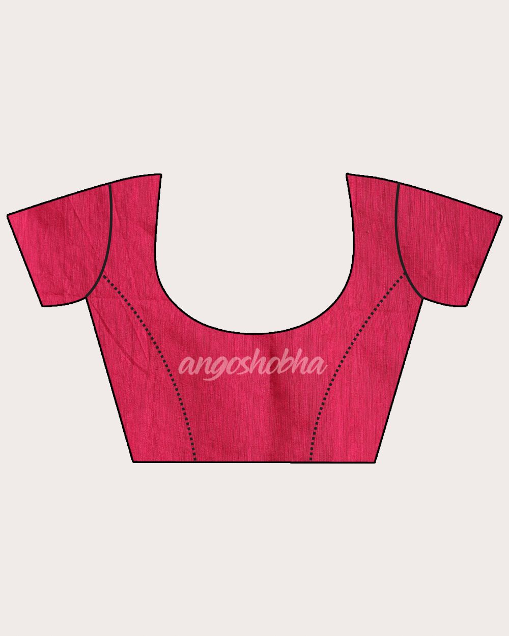 Fuchsia White Cotton Blend Handloom Tie Dye Jamdani Saree angoshobha