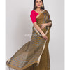 Gold Handloom Linen Saree angoshobha
