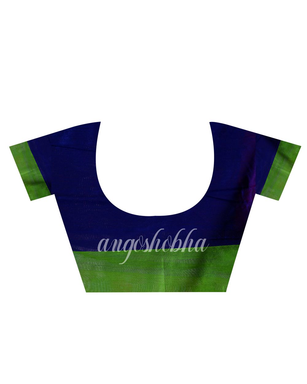 Green Cotton Blend Traditional Jamdani Saree angoshobha