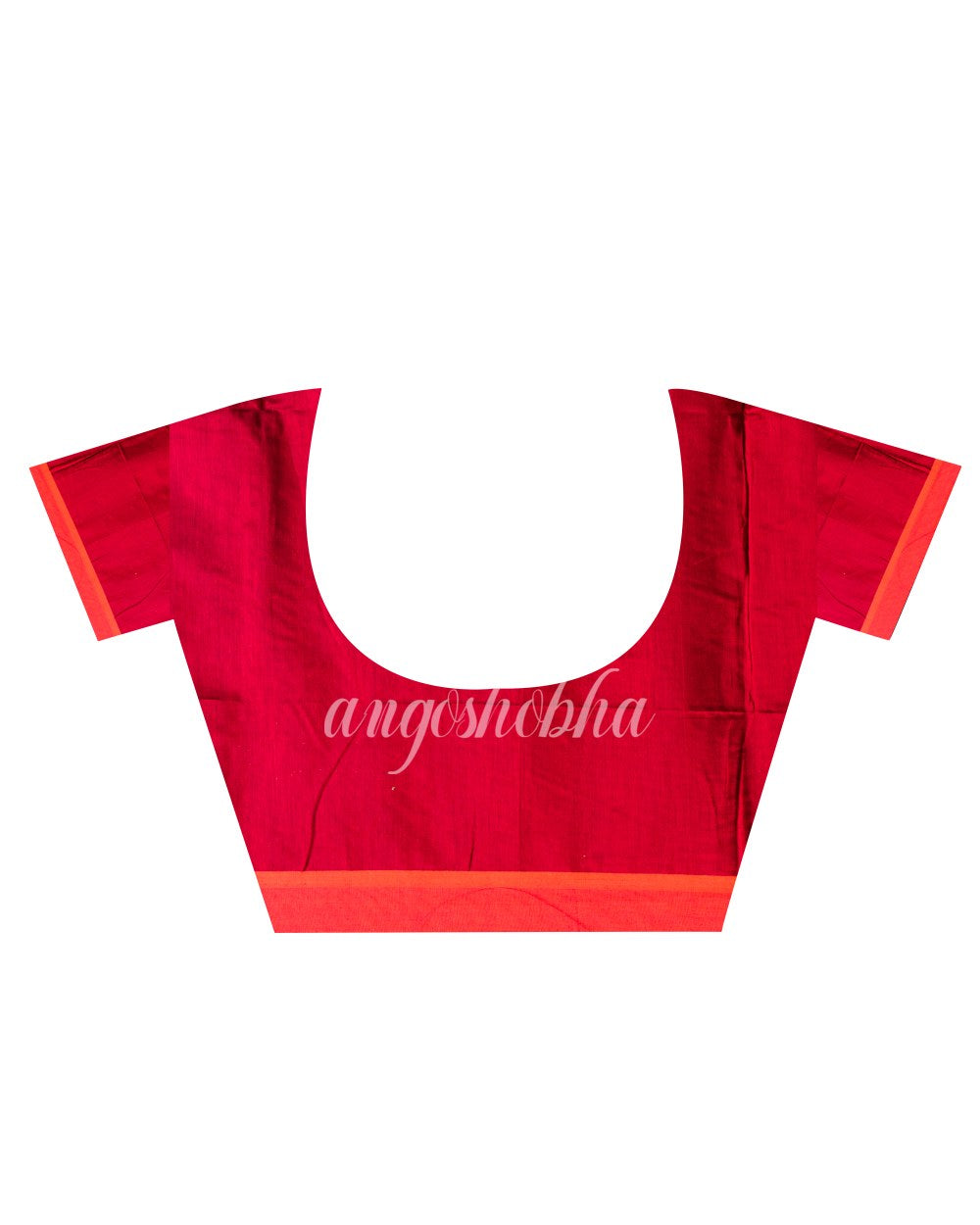 Green Handwoven Blended Cotton Saree angoshobha