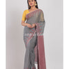 Grey Handloom Cotton Saree angoshobha