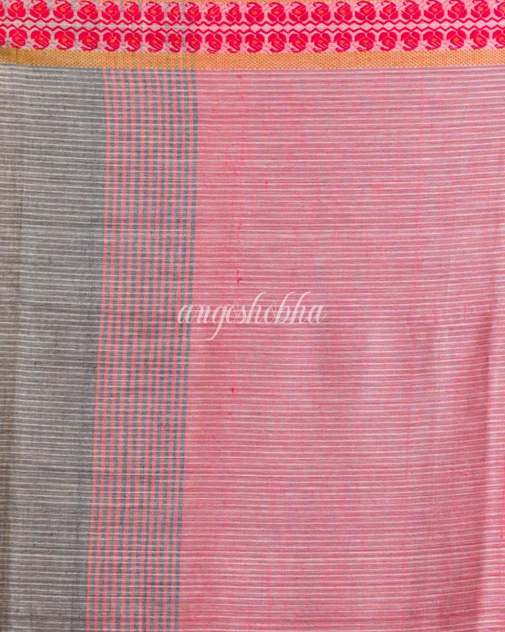 Grey Handwoven Cotton Saree angoshobha