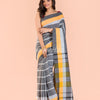 Grey Handwoven Cotton Saree angoshobha