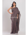 Grey Handwoven Linen Saree