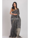 Grey Handwoven Linen Saree