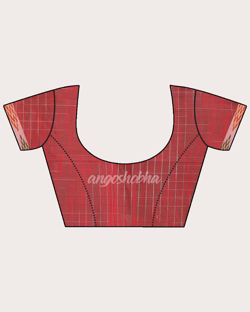 Kotki Border Yellow Orange Cotton Blend Handloom Saree angoshobha