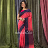Light Fuchia Cotton Tangail Festive Saree angoshobha