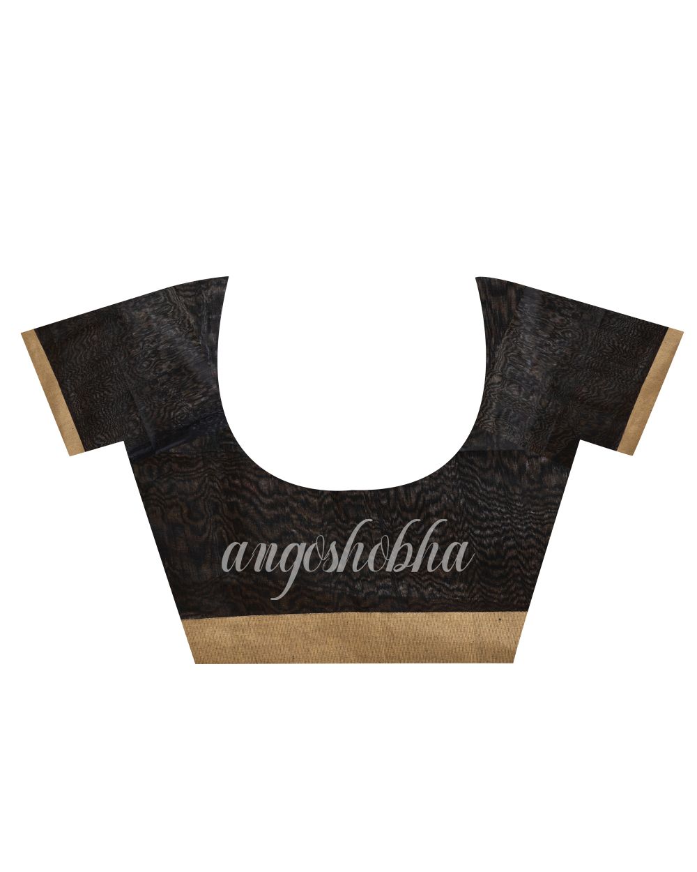 Light Gold Cotton Blend Festive Jamdani Saree angoshobha