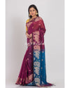 Magenta Handloom Blended Cotton Saree
