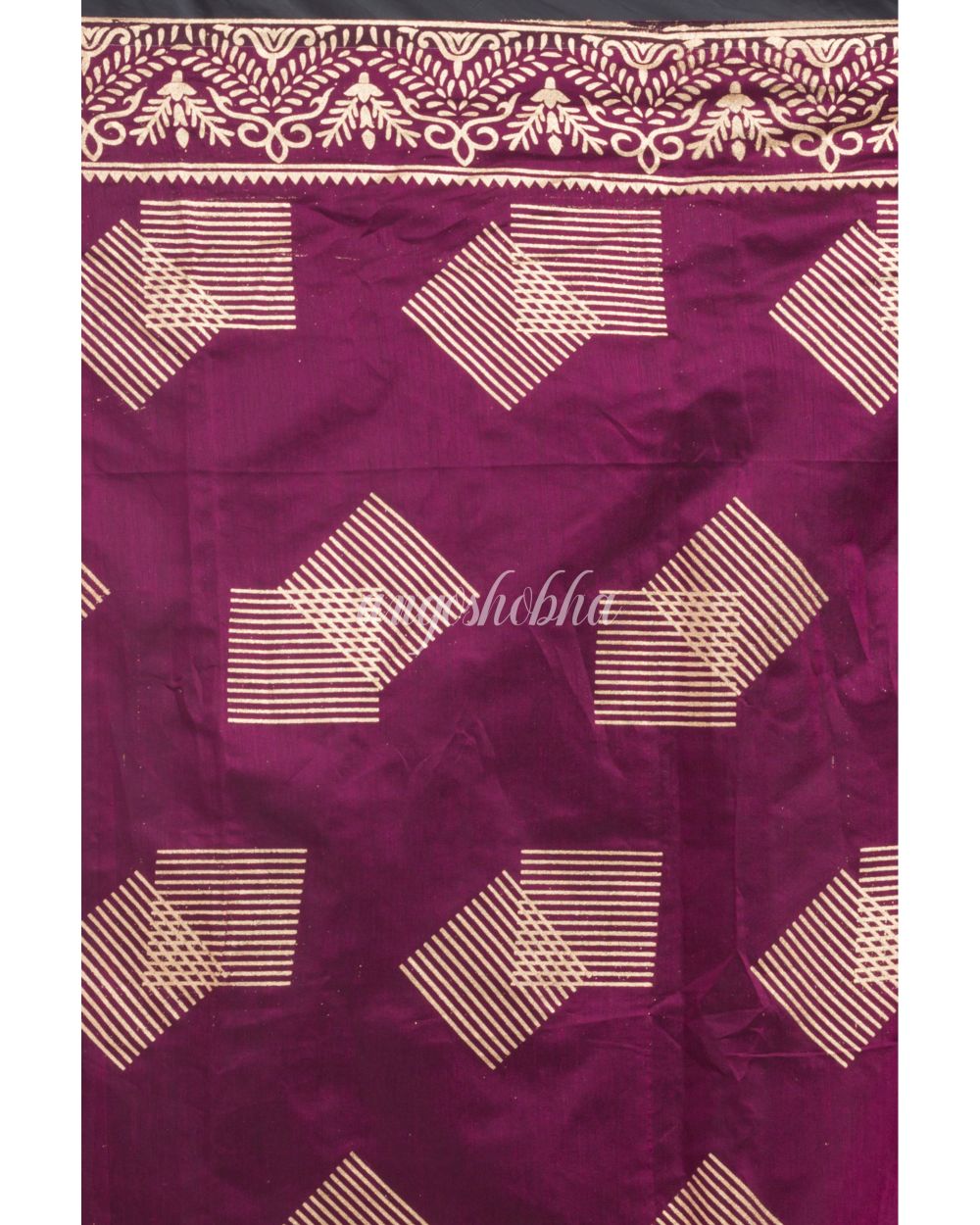 Magenta Handloom Festive Saree angoshobha