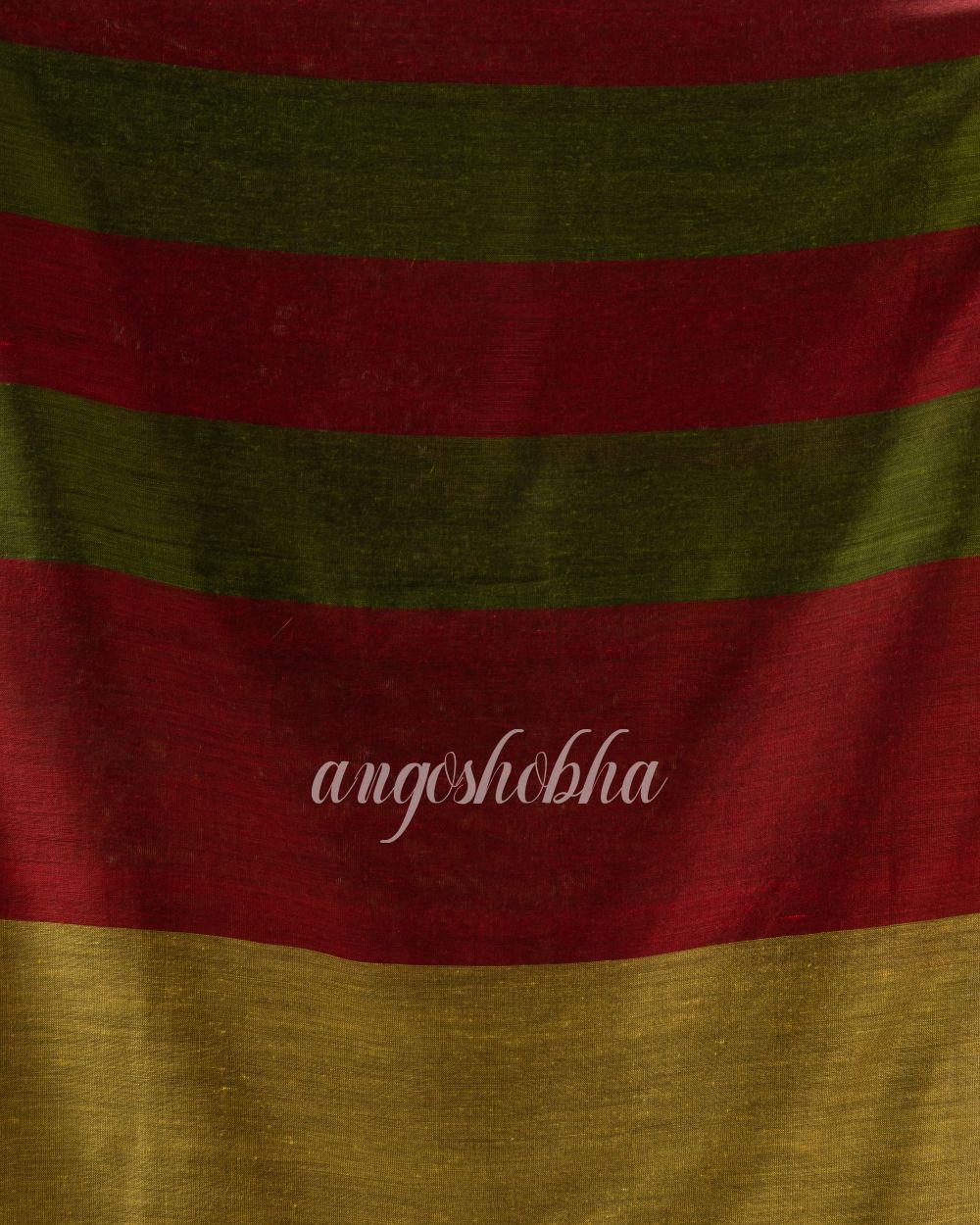 Maroon Lime Handloom Bengal Cotton Saree angoshobha