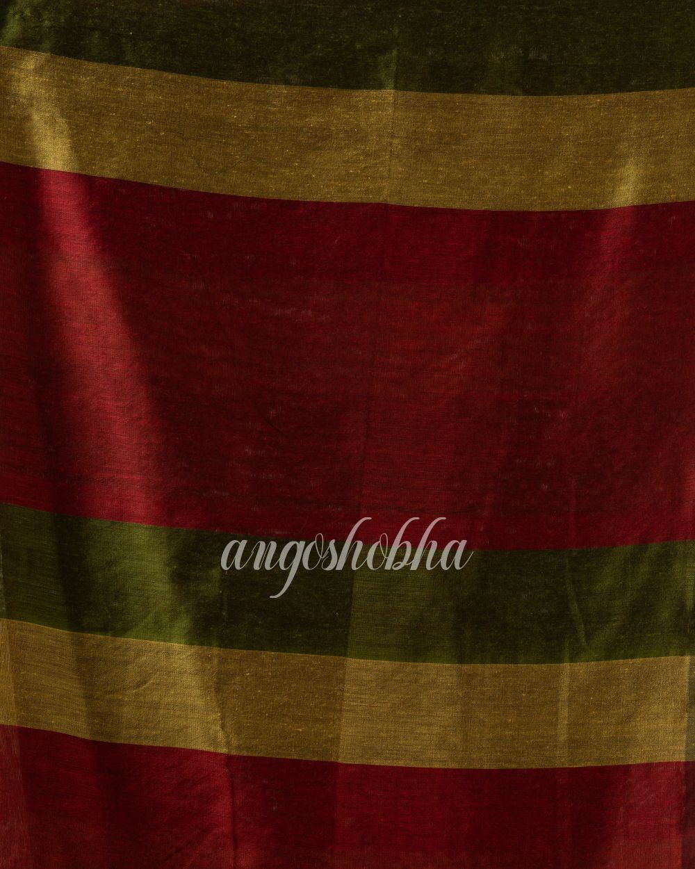 Maroon Lime Handloom Bengal Cotton Saree angoshobha