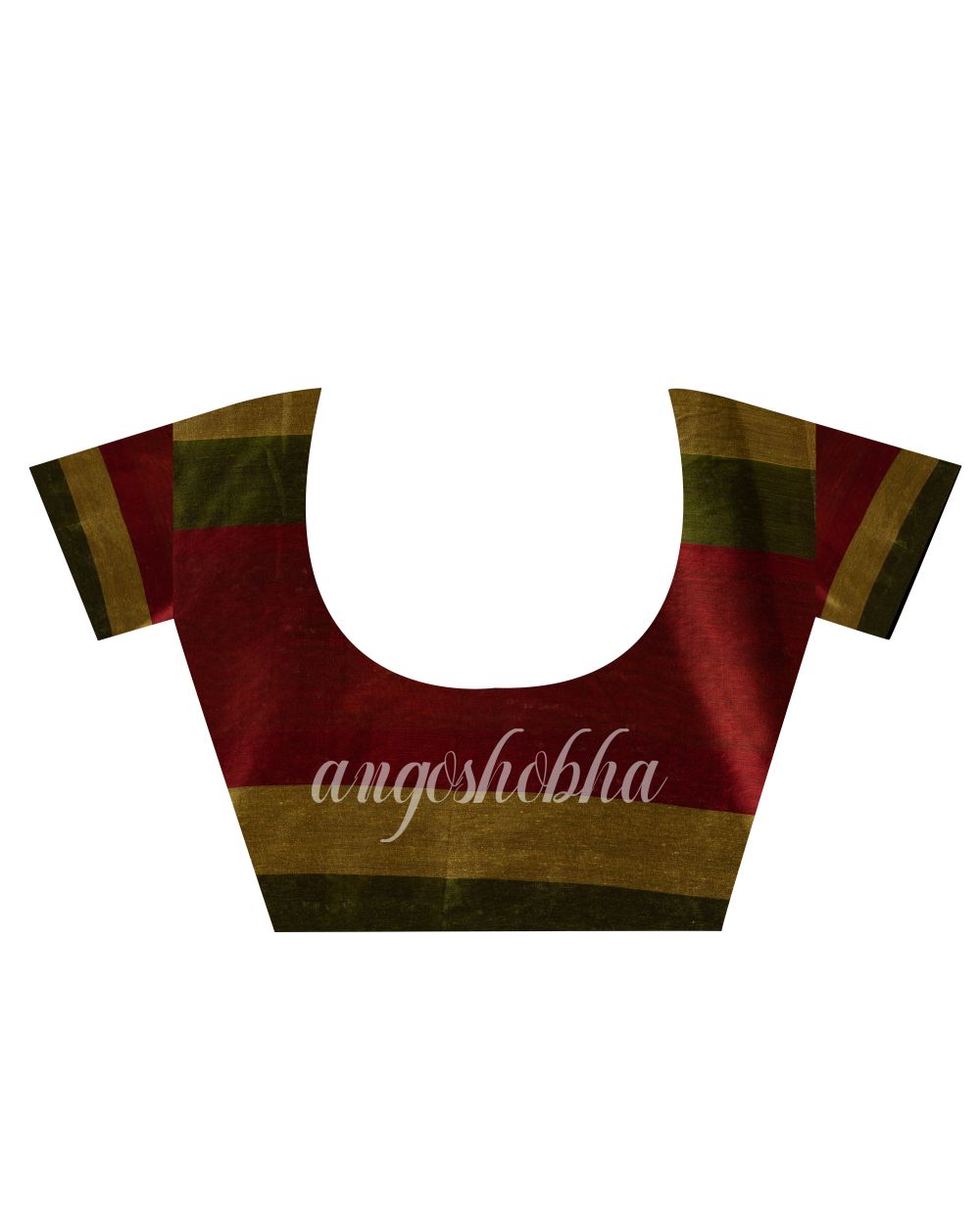 Maroon Lime Handloom Bengal Cotton Saree angoshobha