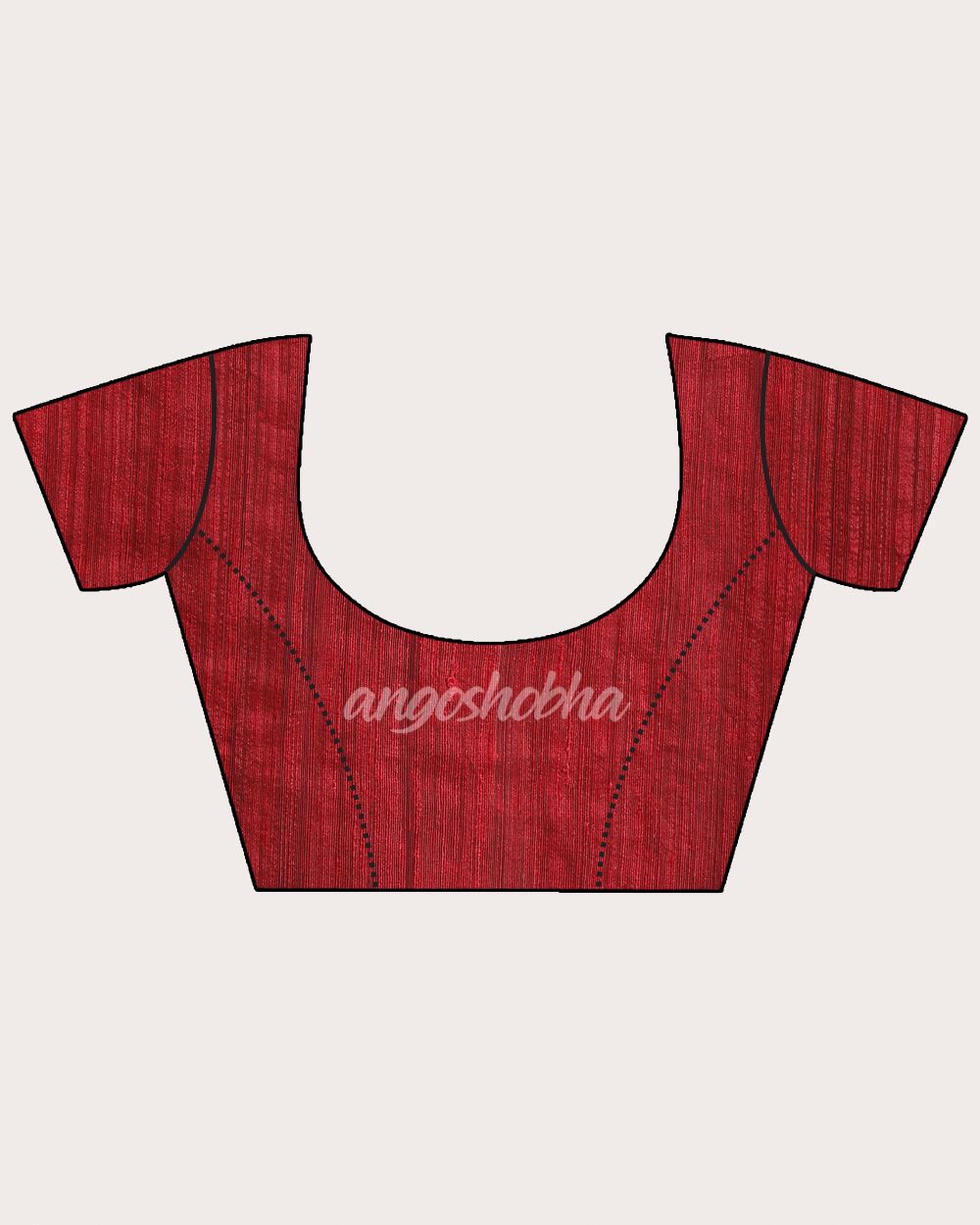 Maroon Matka Silk Handloom Traditional Jamdani Saree angoshobha