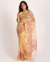Muga Art Silk Muslin Handloom Embroidery Saree