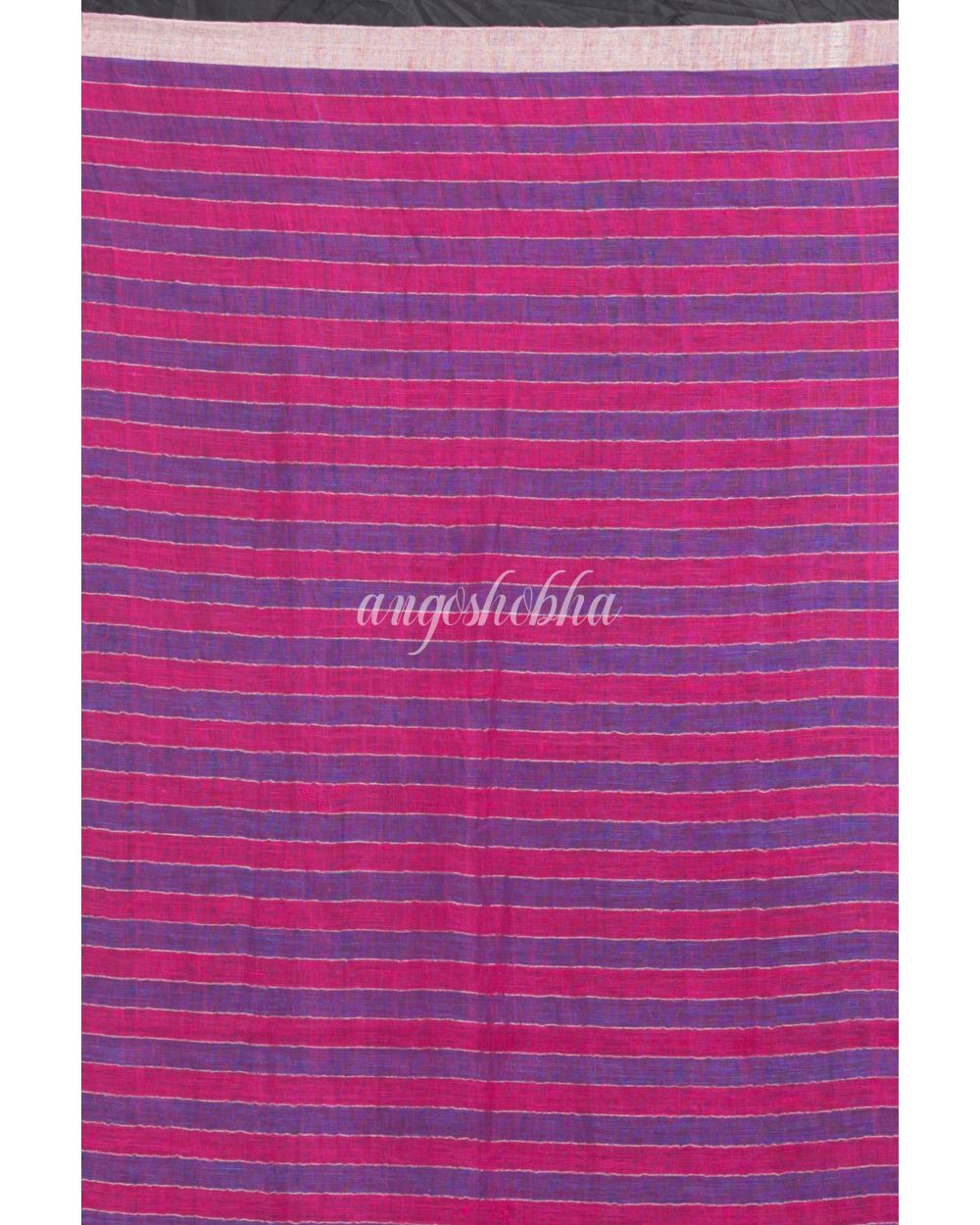 Multicolor Handwoven Linen Saree angoshobha