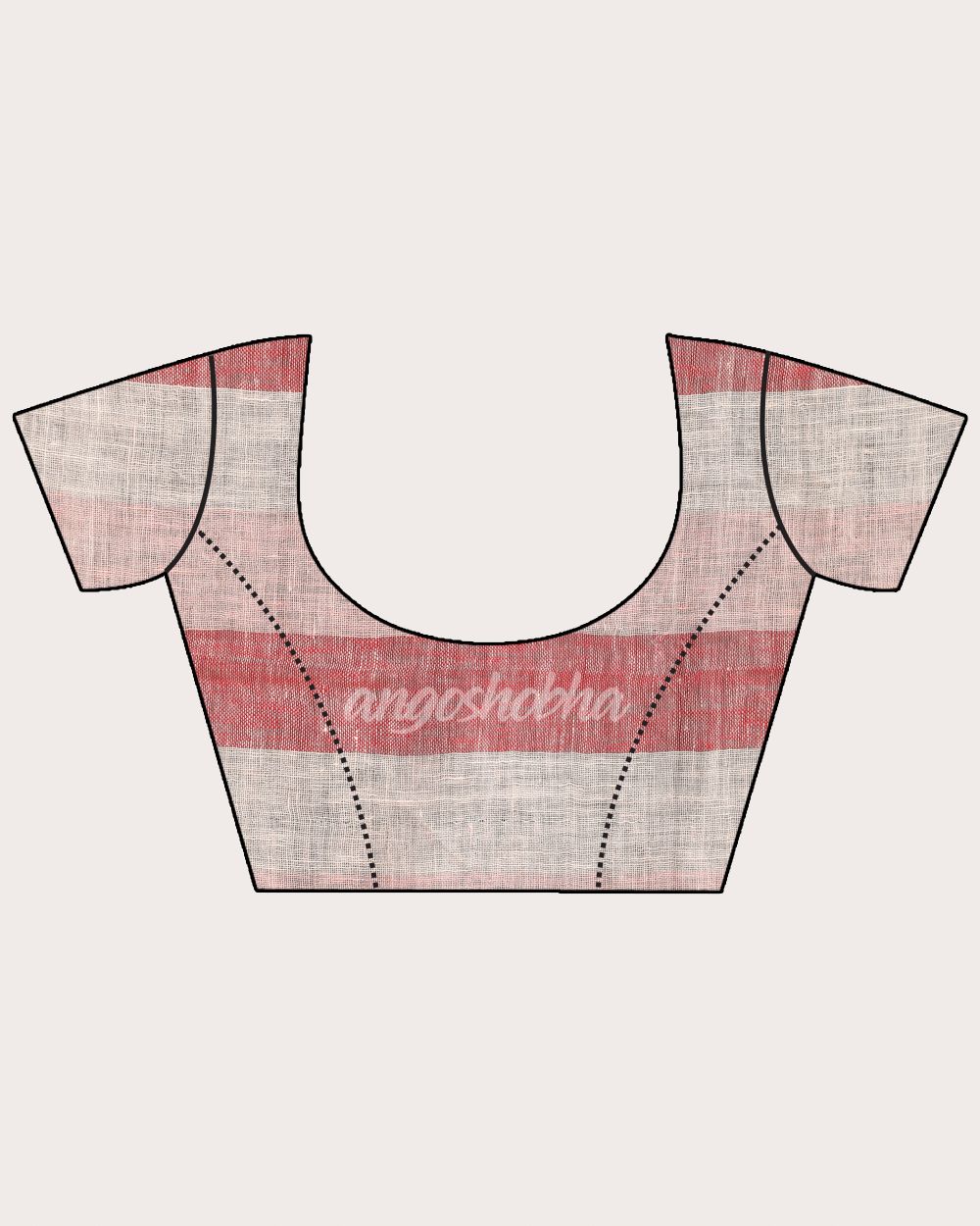 Multicolour Check Traditional Handloom Linen Saree angoshobha