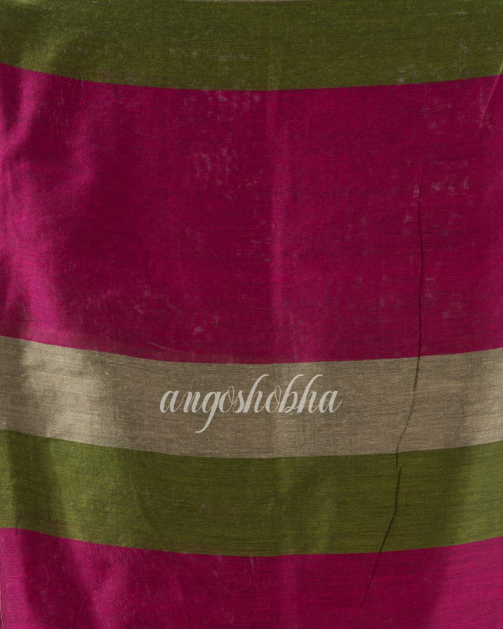 Multicolour handloom bengal cotton saree angoshobha