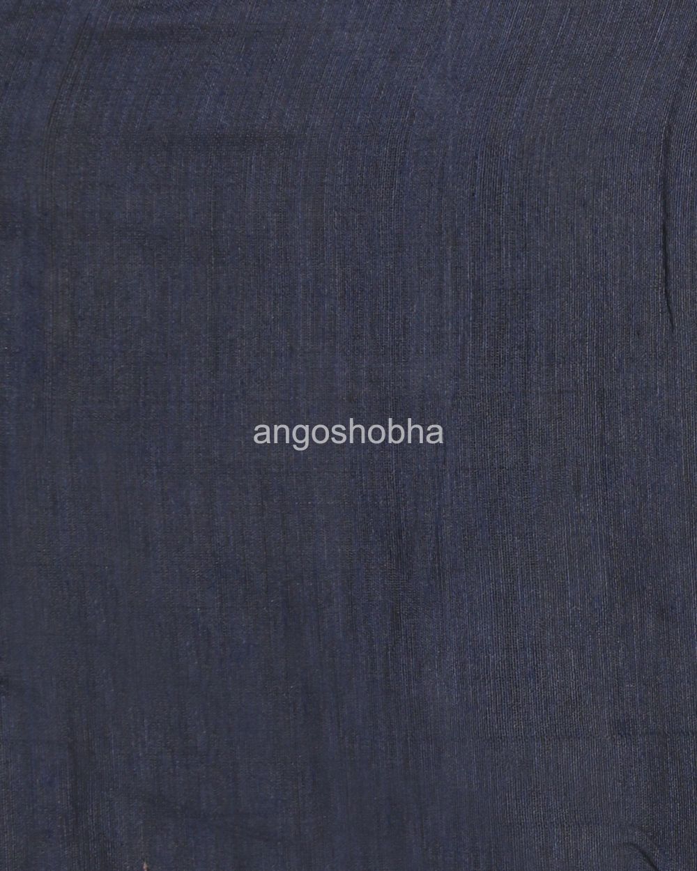 Navy Blue Sequins Handloom Cotton Silk Saree angoshobha