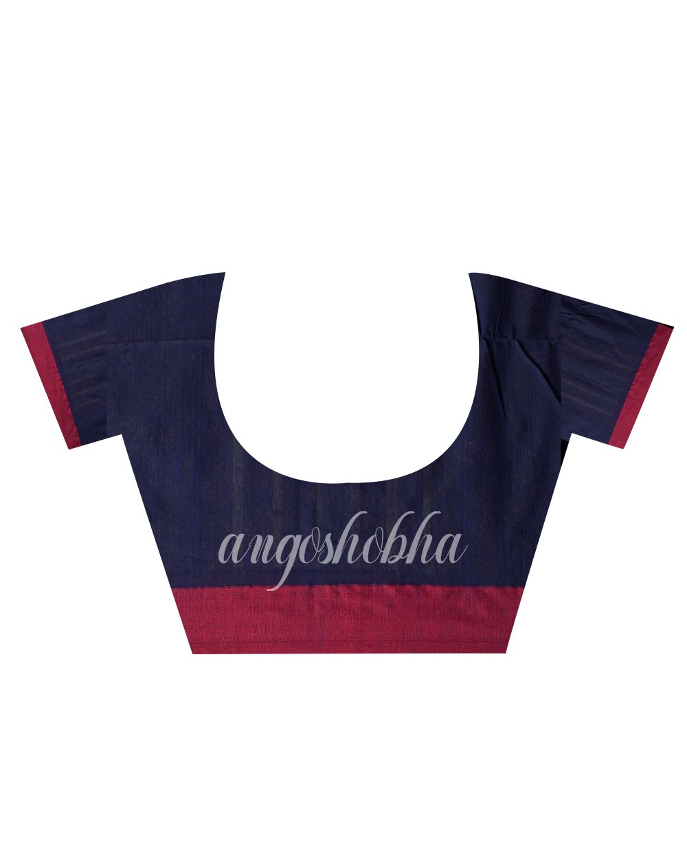 Navy Blue Tangail Cotton Handloom Saree angoshobha