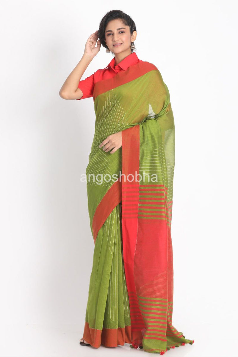 Ocado Handloom Cotton Blend Saree