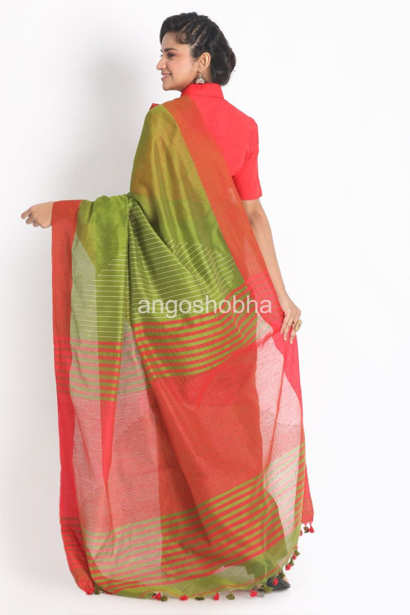 Ocado Handloom Cotton Blend Saree