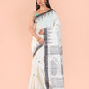 Off White Matka Silk Jamdani Saree angoshobha