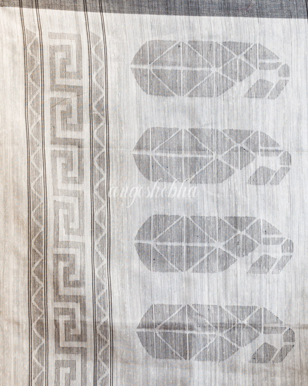 Off White Matka Silk Jamdani Saree angoshobha