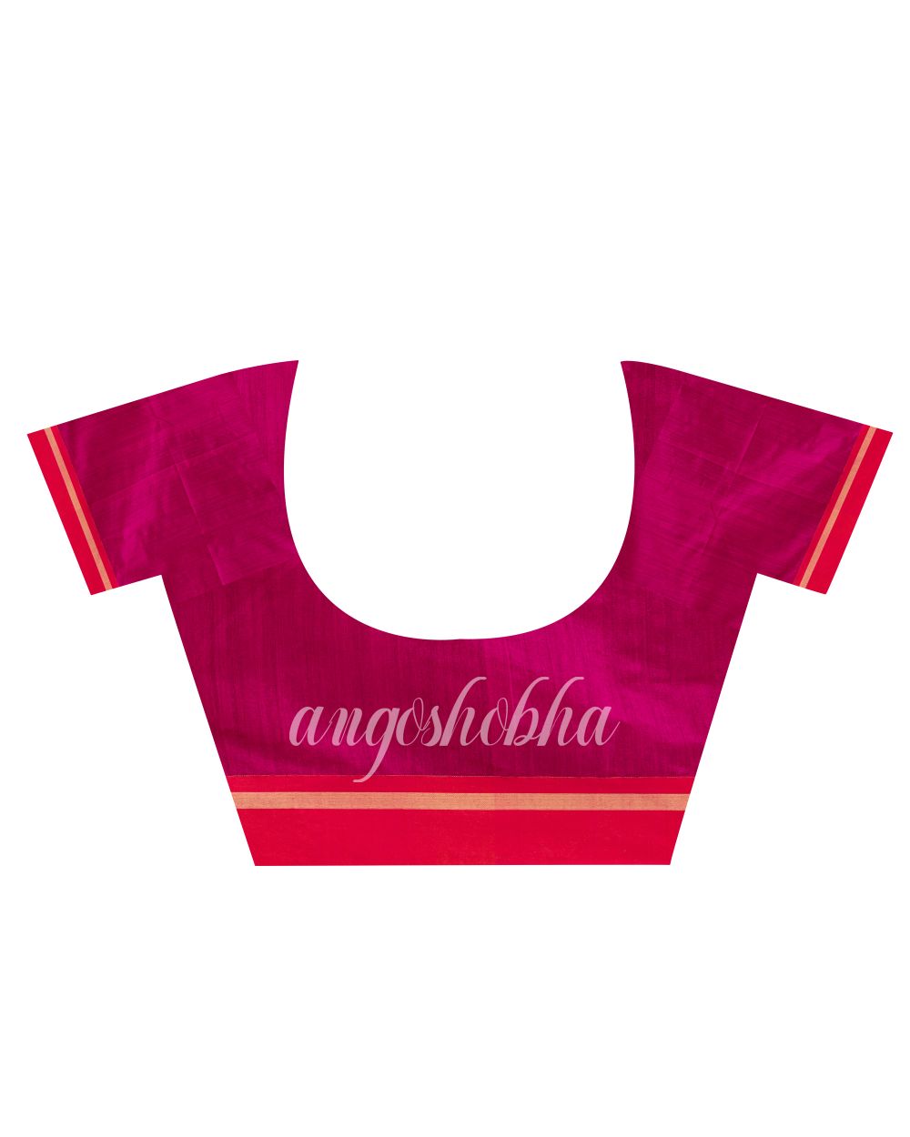 Orange Cotton Blend Festive Jamdani Saree angoshobha