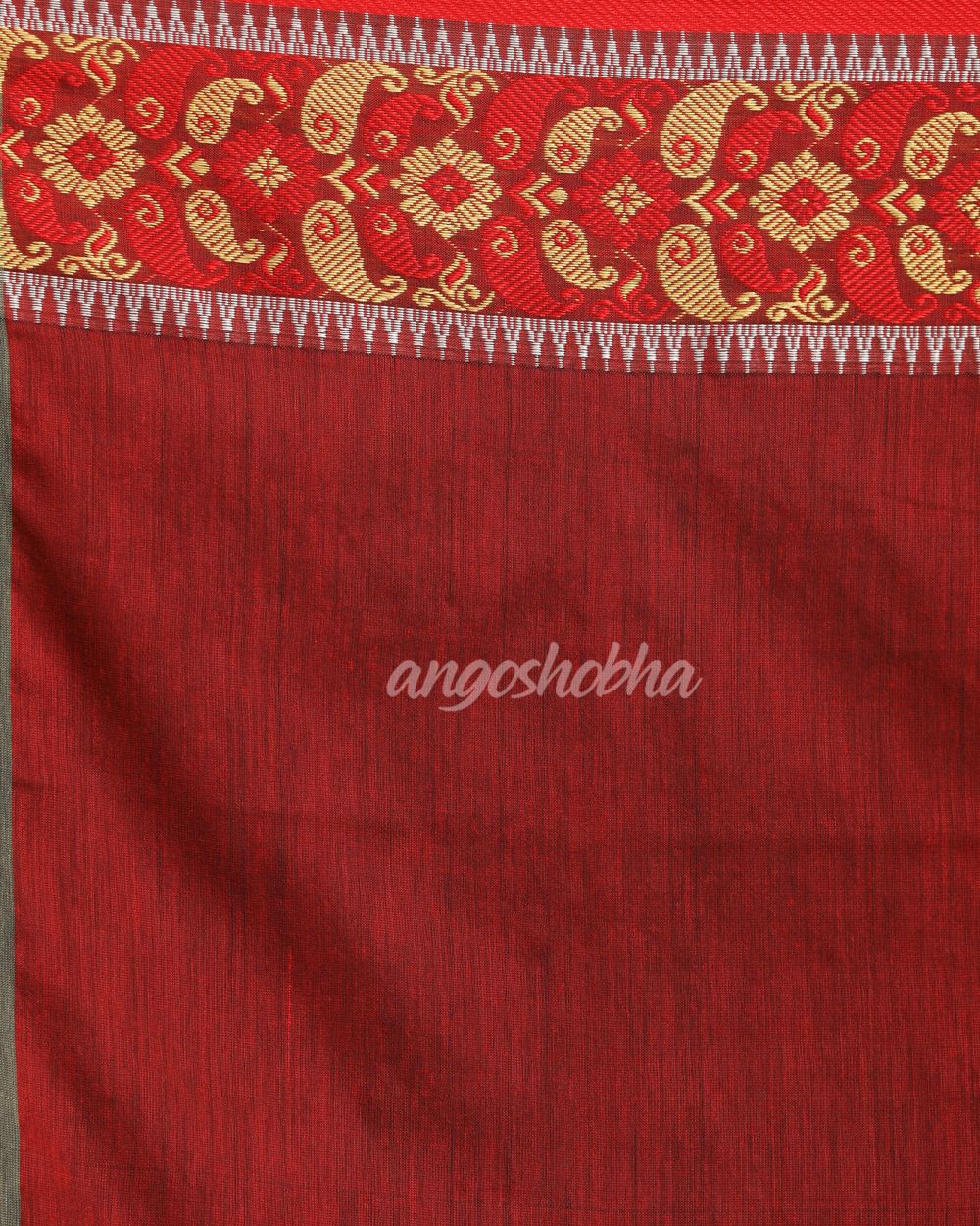 Pastel Grey Handloom Cotton Tangail Saree angoshobha