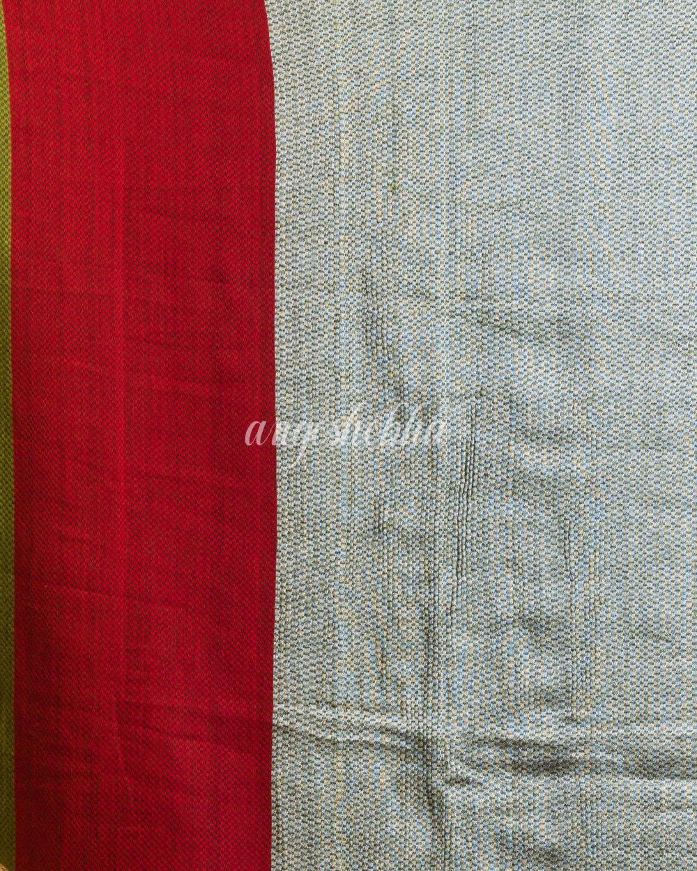 Pea Green Handwoven Cotton Saree angoshobha