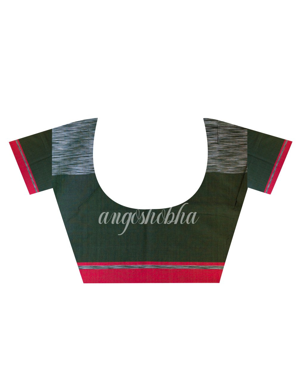 Pea green Handwoven Cotton Saree angoshobha