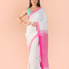 Peach Handloom Cotton Saree angoshobha