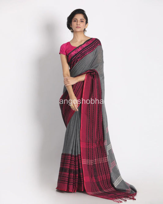 Peacock Handspan Cotton Begampuri Saree angoshobha