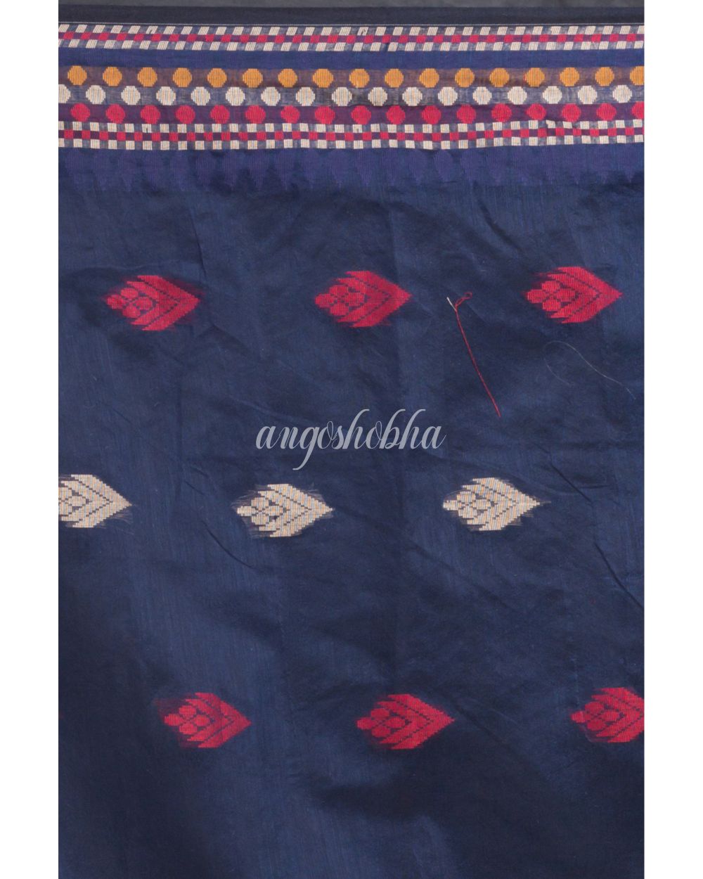 Pink Handloom Blended Cotton Saree angoshobha