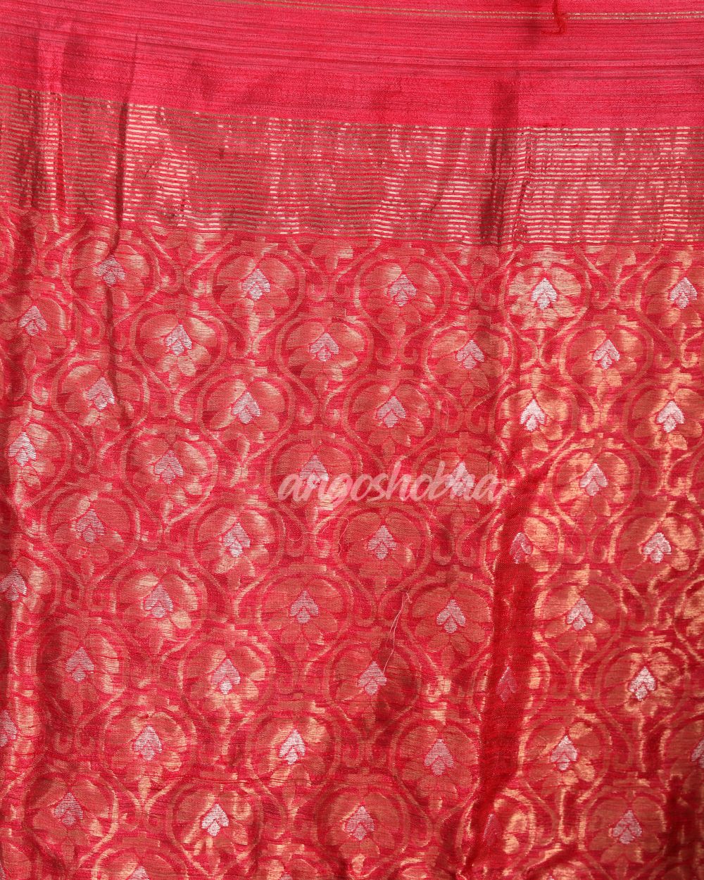 Pink Handloom Traditional Tangail Matka Silk Saree angoshobha