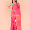 Pink Handwoven Cotton Saree angoshobha