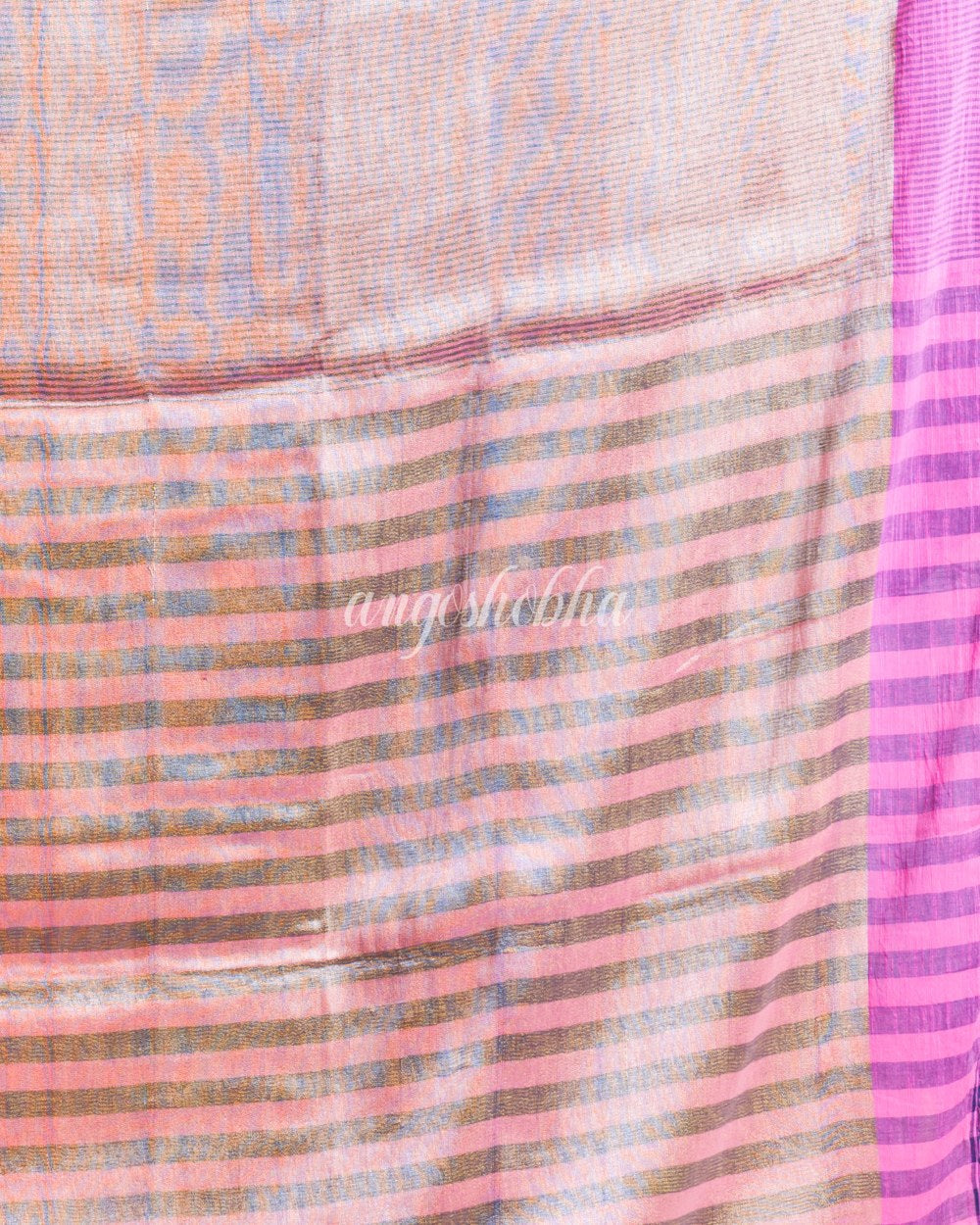 Pink Handwoven Cotton Saree angoshobha