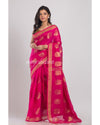 Pink Handwoven Cotton Silk Saree