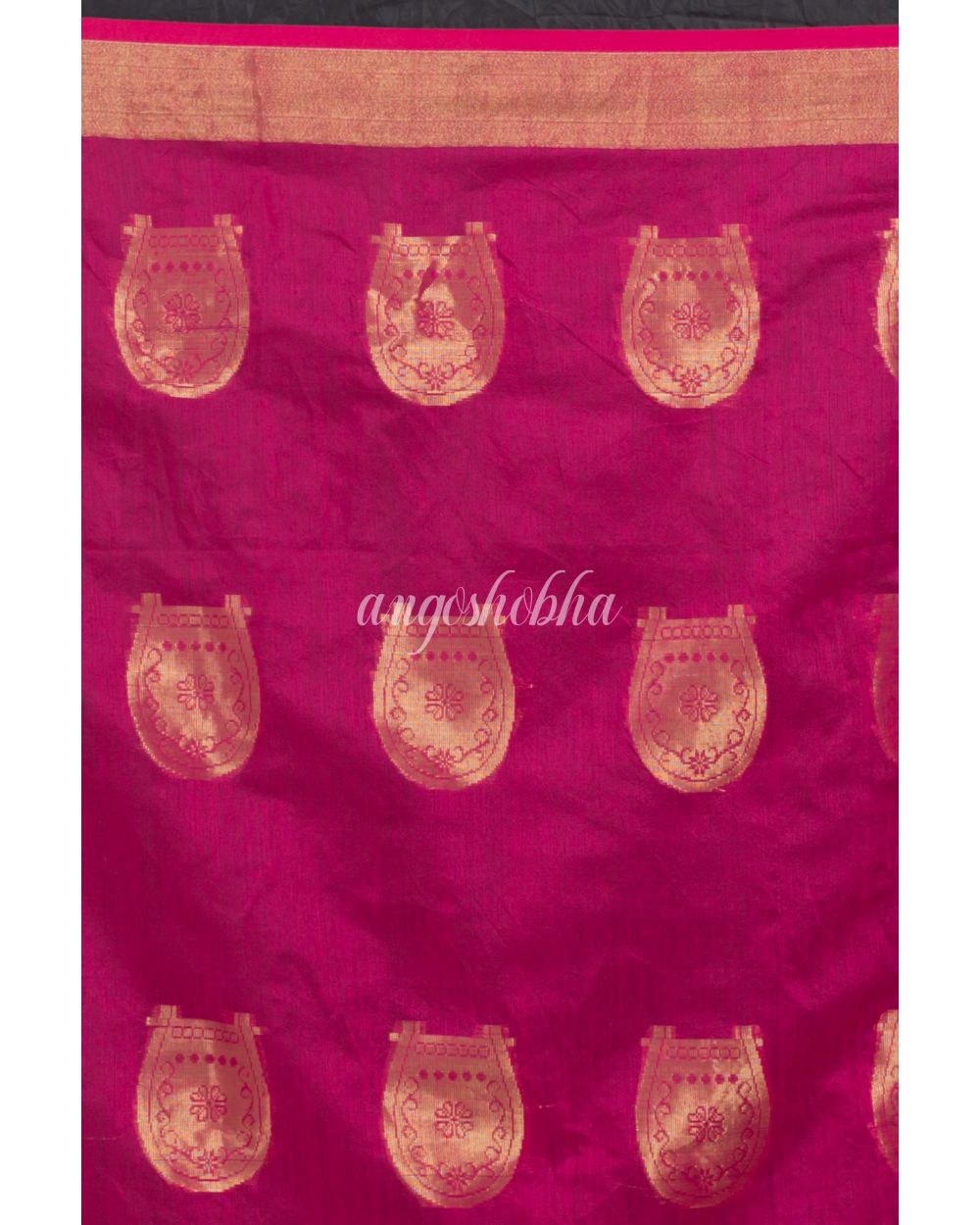 Pink Handwoven Cotton Silk Saree angoshobha
