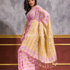 Pink Handwoven Linen Saree angoshobha
