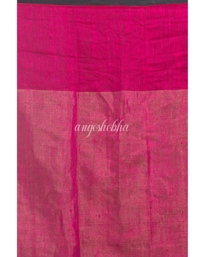 Pink Sequins Handwoven Silk Muslin Saree